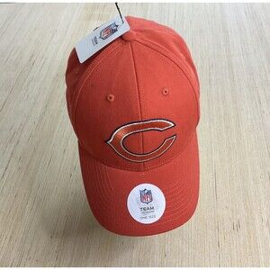 NFL Chicago Bears Cleanup Washed Cotton Cap, Orange Navy, One Size Fits Most New